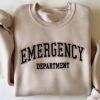 Embroidered Emergency Department Nurse Sweatshirt, ER Nurse Shirt, Emergency Medicine Nurse Shirt, Emergency Nurse Gift, School Nursing Gift