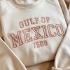 Embroidered Gulf of Mexico sweatshirt, Gulf Coast Shirt, Mexican Beach Crewneck, Gulf of Mexico Gift