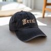 Embroidered Feral Vintage Washed Hat, Funny Feral Hat, Funny Quote Hat, Feral Era, Best Friend Gift, Sarcastic Embroidered Hat