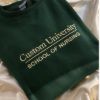 Embroidered Custom College Sweatshirt/Hoodie, Embroidered Personalized University Sweatshirt, Embroider Sweatshirt Gift for Friend