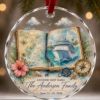 Personalized Cruise Map Ornament, Custom Family Cruise Christmas Ornament, Ship Name Keepsake, Caribbean Vacation Gift, Travel Book Decor