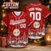 Personalized Christmas Baseball Jersey, Custom Name Number Team Shirt, Santa Sleigh Holiday Jersey, Family Holiday Gift, Unisex Sports Top