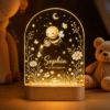 Personalized Bee Baby Night Light, Custom Baby Name LED Lamp, Cute Bumble Bee Acrylic Lamp, Nursery Decor, Baby Shower Gift, Birthday Gift