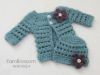 Picture of CROCHET PATTERN - Mini Miss Cardigan & Beanie - baby sweater baby girl hat preemie newborn crochet tutorial PDF download
