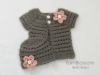 Picture of CROCHET PATTERN - Mini Miss Cardigan & Beanie - 4 sizes included, PDF baby girl preemie hat sweater clothing  baby shower gift
