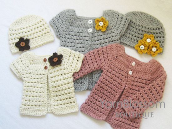 Picture of CROCHET PATTERN Toddler Cardigan and Beanie crochet patterns, digital ePattern, Instant  Download