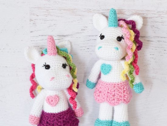 Picture of CROCHET PATTERN - Unicorn Doll - amigurumi toy crochet doll stuffed animal unicorn softie handmade PDF unicorn pattern digital pattern
