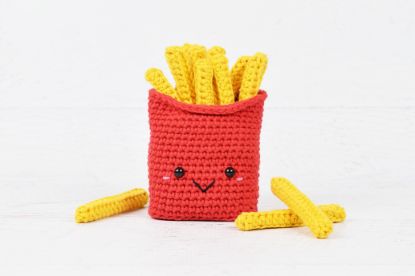 Picture of Amigurumi CROCHET PATTERN - Kawaii French Fries - play food, printable gift tags
