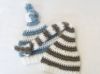 Picture of Baby CROCHET PATTERN - Top Knot Beanie - newborn hat elf tassel photo prop babies photography prop PDF pattern