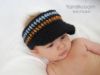 Picture of CROCHET PATTERN - Golf Visor - PDF digital pattern crochet visor hat pattern baby brim hat