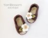 Picture of CROCHET PATTERN - Peek-a-boo Baby Shoes - digital download, PDF, baby booties, crochet shoes, baby girl