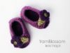 Picture of CROCHET PATTERN - Peek-a-boo Baby Shoes - digital download, PDF, baby booties, crochet shoes, baby girl