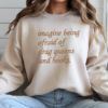 Picture of Embroidered Imagine Being Afraid Of Drag Queens And Books Crewneck, Embroidered Feminist Hoodie, Women's Rights Hoodie, Activist Apparel