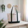 Picture of Embroidered Piper No The Lotus Canvas Tote Bag, Joke Humor The Lotus Bag, Trending Viral Funny Bag, Funny Internet Meme Bag