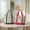 Picture of Embroidered Piper No The Lotus Canvas Tote Bag, Joke Humor The Lotus Bag, Trending Viral Funny Bag, Funny Internet Meme Bag