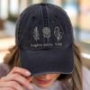 Picture of Embroidered Foxtrot Delta Tango Embroidered Hat, Subtle Flowers Outline FDT Hat, Feminist FDT Hat, Women Liberal Hat, Social Justice Hat