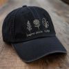 Picture of Embroidered Foxtrot Delta Tango Embroidered Hat, Subtle Flowers Outline FDT Hat, Feminist FDT Hat, Women Liberal Hat, Social Justice Hat