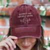 Picture of Embroidered Protect Our National Parks Hat, Pigment Dyed Park Lover Hat, Nature Lover Gift, Conservation Gift, Nature Lover Gift