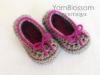 Picture of CROCHET PATTERN - Leah Slippers - baby shoes crochet booties toddler slippers baby girl baby shower gift digital download