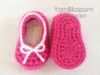 Picture of CROCHET PATTERN - Leah Slippers - baby shoes crochet booties toddler slippers baby girl baby shower gift digital download