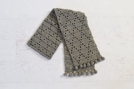 Picture of Crochet Scarf PATTERN - The Dancing Diamond Scarf - winter neck warmer accessories for women handmade PDF pattern