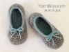 Picture of Slippers Crochet PATTERN - The Rebekah Slipper - 6 big kid shoe sizes girls children's house slippers shoes PDF Instant Download