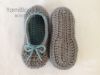 Picture of Slippers Crochet PATTERN - The Rebekah Slipper - 6 big kid shoe sizes girls children's house slippers shoes PDF Instant Download