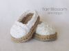 Picture of CROCHET PATTERN - Baby Girl Espadrille Shoes - booties slippers baby shoes PDF Instant Download