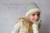 Picture of CROCHET PATTERN - Aspen Beanie and Gloves - fingerless gloves crochet hat wrist warmers mittens toddler child adult sizes instant download