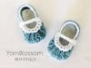 Picture of CROCHET PATTERN - Ava Baby Shoes - baby booties, baby girl, pattern, crochet shoes, instant download