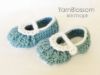 Picture of CROCHET PATTERN - Ava Baby Shoes - baby booties, baby girl, pattern, crochet shoes, instant download