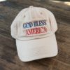 Picture of Embroidered God Bless America Vintage Washed Hat, God Bless America Hat, Patriotic Hat, 4th Of July Hat