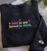 Picture of Embroidered Born To Yap Forced To Chart Sweatshirt, RN Shirt, Nurse Gift, Nurse, Funny Nurse Shirt, Funny Nursing Shirt, Shirt For Nurse