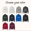 Picture of Embroidered Personalized Teacher Quarter Zip Pullover Sweatshirt, Teacher Gift, School Colors, Pencil Apple Pullover, Cute Teacher Sweater