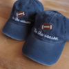 Picture of Embroidered Football Season Vintage Washed Hat, Ti the Season Cap, Football Season Cap, Game Day Football Hat, Football Gift, Football Mom