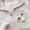 Picture of Embroidered Quarter zip Funny Goose Nurse Shirt, cuff em Nurse Shirt, ER Nurse, RN Nurse Cuff Em Nurse Practitioner Tee Nurse gift