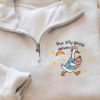 Picture of embroidered GYN Funny Goose Quarter Zip Sweatshirt, Nurse Midwife Embroidered Pullover, Funny OB Nurse Gift, Baby Delivery Goose Shirt