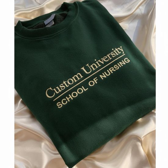 Picture of Embroidered Custom College Sweatshirt/Hoodie, Embroidered Personalized University Sweatshirt, Embroider Sweatshirt Gift for Friend