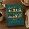 Picture of Personalized Garden's Diary Notebook, Garden Plants Hand Embroidered Notebook, Handmade Fabric Cover Notebook, Plant Lover Gardening Mom