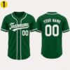 Picture of Custom Green Baseball Jersey, Personalized Name Number Shirt, Team Uniform, Baseball Style  Shirt Gift, Team Baseball Matching Green Shirt