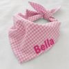 Picture of Personalized Embroidered Pet Bandana, Custom Embroidered Dog Bandana with Name, Custom Cat Scarf, Cute Pet Accessories, Cat Gift Idea
