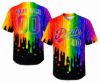 Picture of Personalized Pride Baseball Jersey, Custom LGBTQ Rainbow Jersey Shirt, Pride Month Baseball Tee, LGBT Custom Name Number Sports Jersey