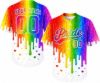 Picture of Personalized Pride Baseball Jersey, Custom LGBTQ Rainbow Jersey Shirt, Pride Month Baseball Tee, LGBT Custom Name Number Sports Jersey