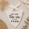 Picture of Embroidered Pregnancy Announcement Dog Bandana, And Then There Were Four Pet Scarf, Baby Reveal Puppy Bandana Gift, Dog Cat Bandana
