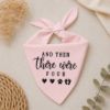 Picture of Embroidered Pregnancy Announcement Dog Bandana, And Then There Were Four Pet Scarf, Baby Reveal Puppy Bandana Gift, Dog Cat Bandana