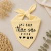 Picture of Embroidered Pregnancy Announcement Dog Bandana, And Then There Were Four Pet Scarf, Baby Reveal Puppy Bandana Gift, Dog Cat Bandana