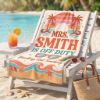 Picture of Personalized Teacher Beach Towel, Beaching Not Teaching Towel, Custom Teacher Summer Towel, Mrs Off Duty Pool Towel, Teacher Off Summer