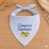 Picture of Personalized Lemon Dog Bandana, Custom Embroidered Dog Bandana, Blue Pet Dog Cat Bandana, Summer Puppy Scarf Gift, Pet Party Outfit