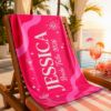 Picture of Personalized Bride Tribe Beach Towel 2026, Custom Bachelorette Party Pool Towel, Girls Trip Beach Gift, Bridesmaid Vacation Beach Towel