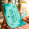 Picture of Personalized Bride Tribe Beach Towel 2026, Custom Bachelorette Party Pool Towel, Girls Trip Beach Gift, Bridesmaid Vacation Beach Towel
